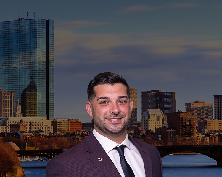 Matthew M. Foti with Boston skyline in the background